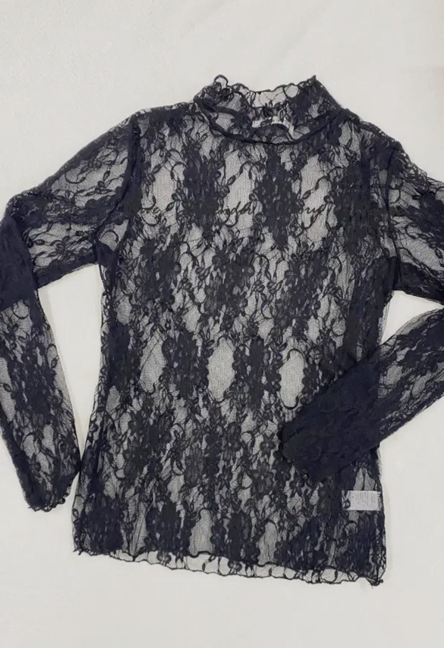 Floral Lace Mesh Top