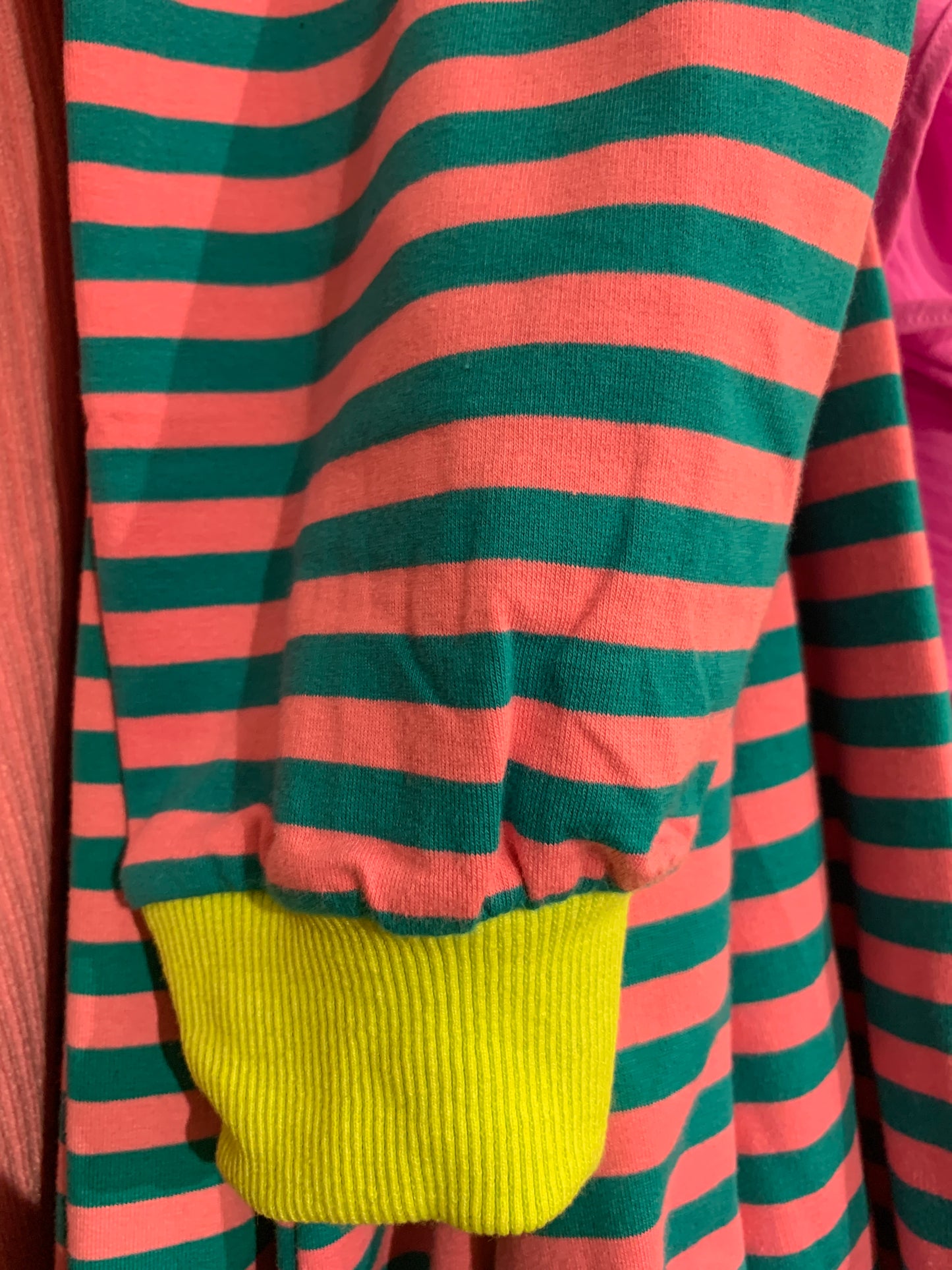 Contrast Stripe Oversized Pullover