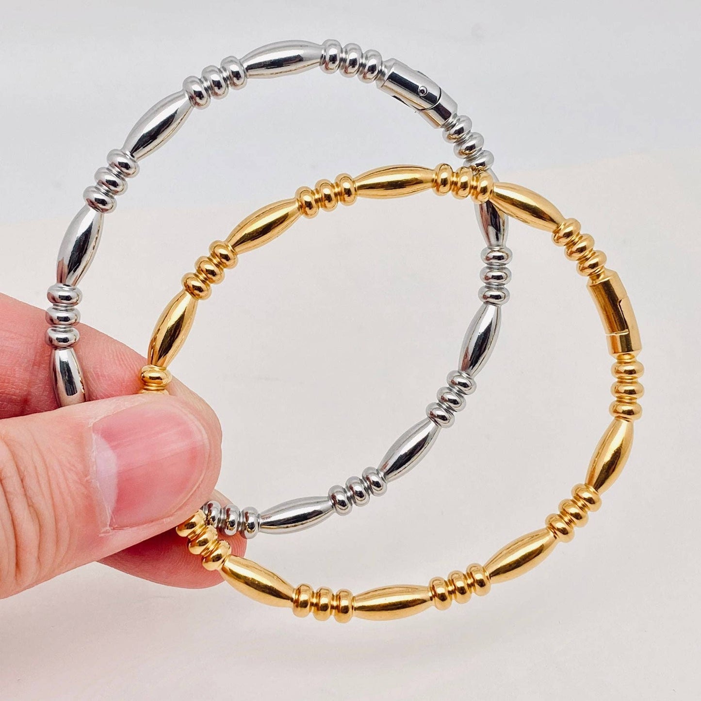Multi-style 18K Gold-plated Stainless Steel Bangle