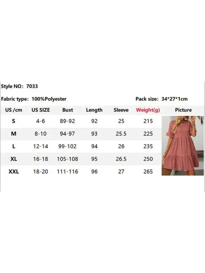Tiered Mini Dress Ruffle Sleeve