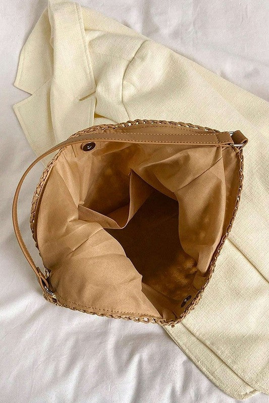 Woven Straw Crochet Shoulder Bag