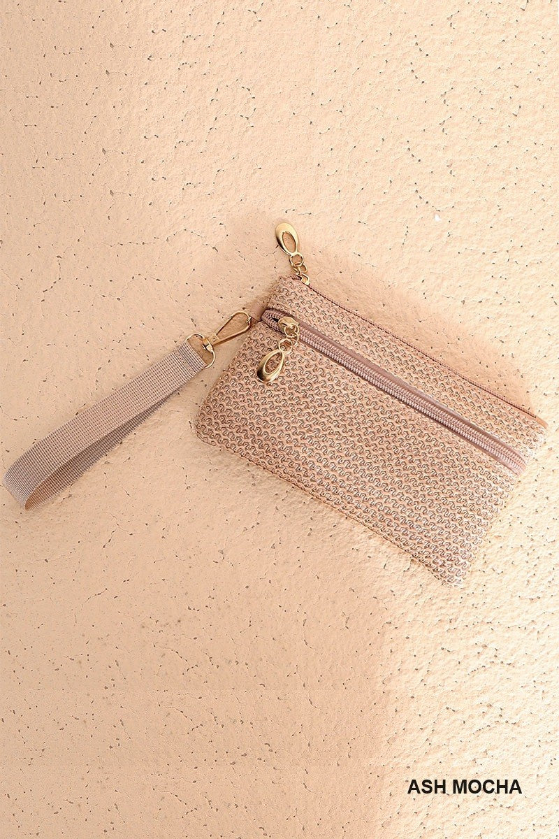 Boho Woven Wristlet Wallet Pouch