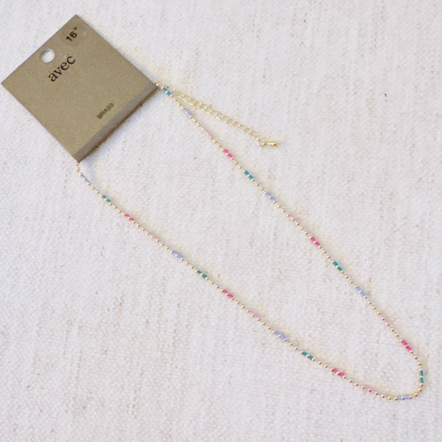 Color Pop Chain Necklace – Dainty Beaded Chain