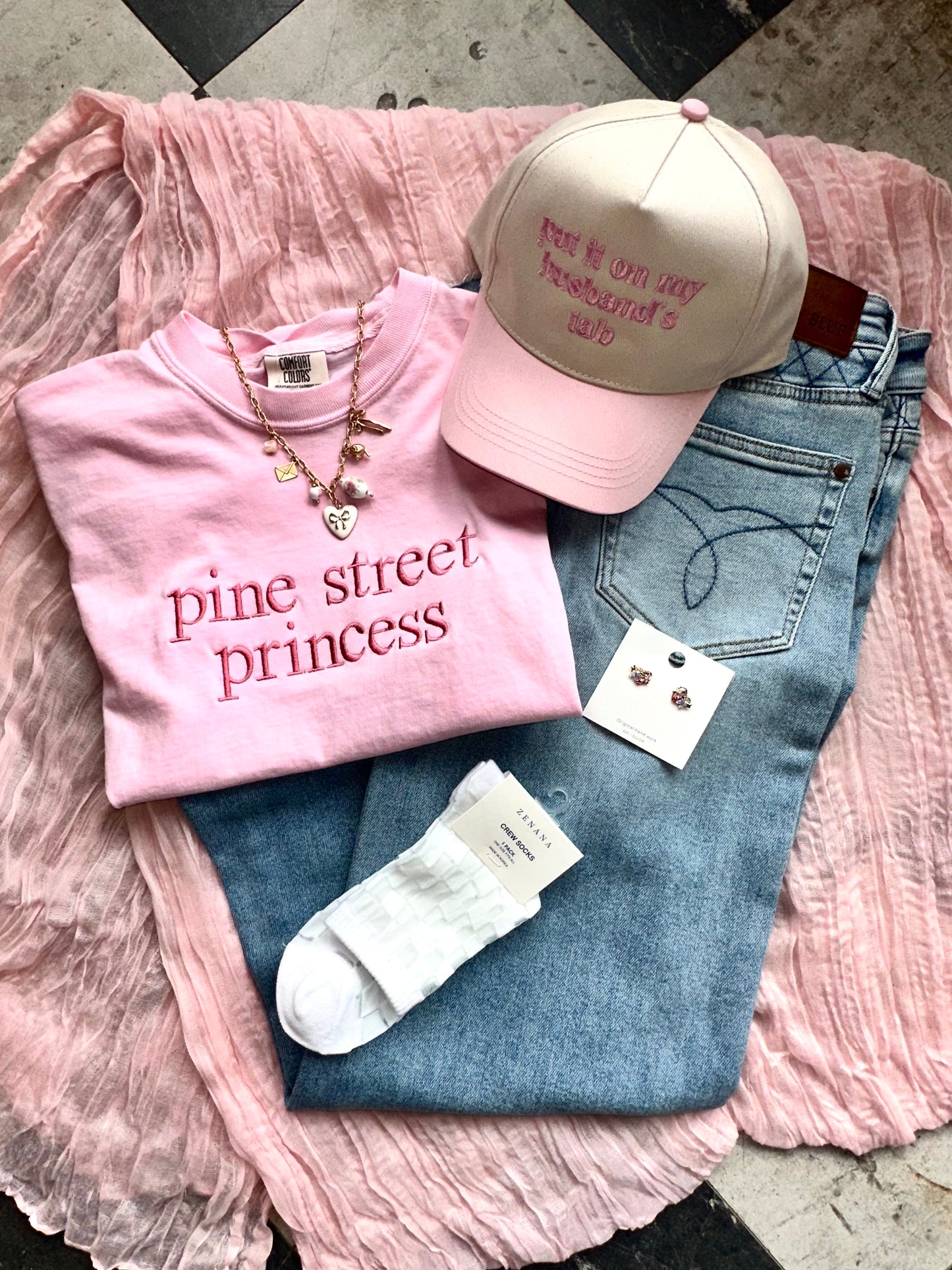 Pine Street Princess Embroidered Tee