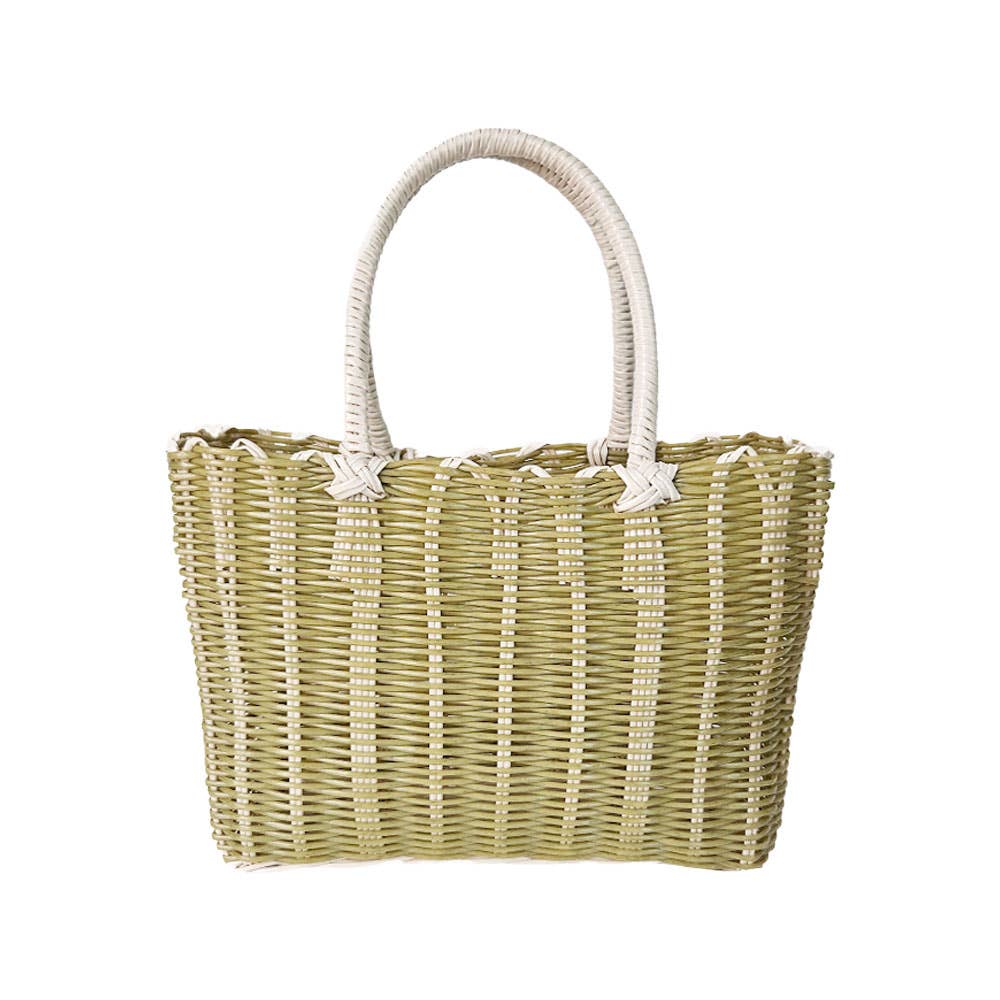 Basket Weave Tote Bag / Shoulder Bag