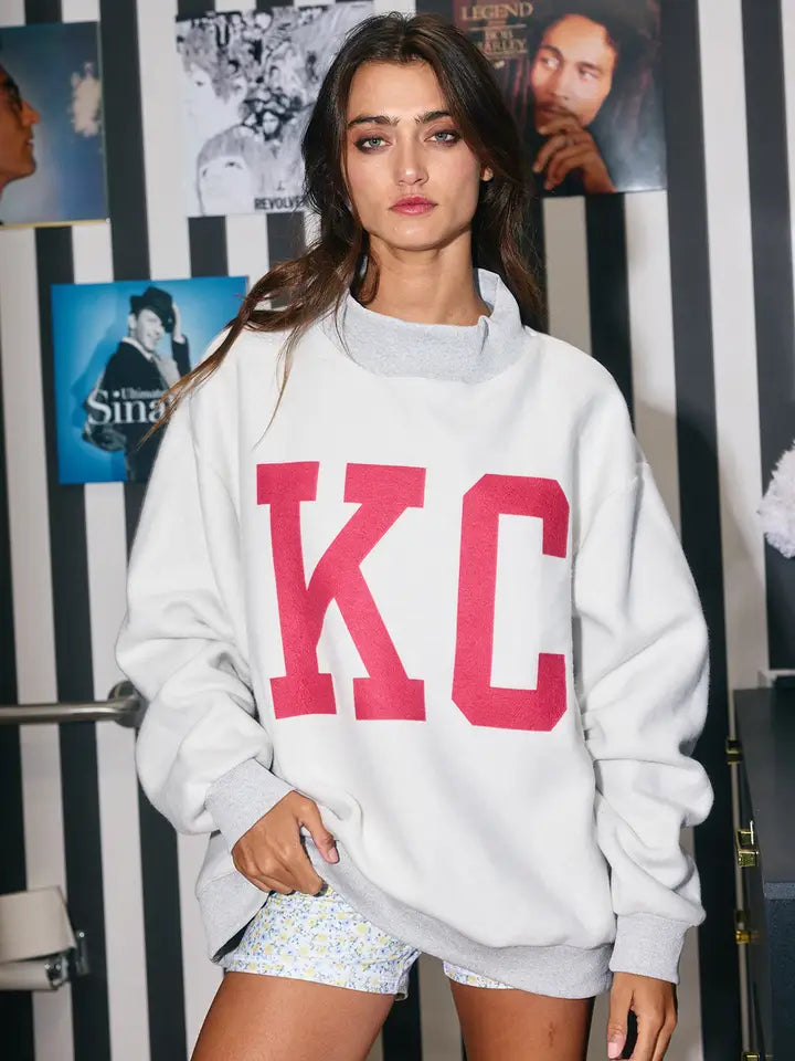 PREORDER KC Reversible Mock Neck Sweatshirt