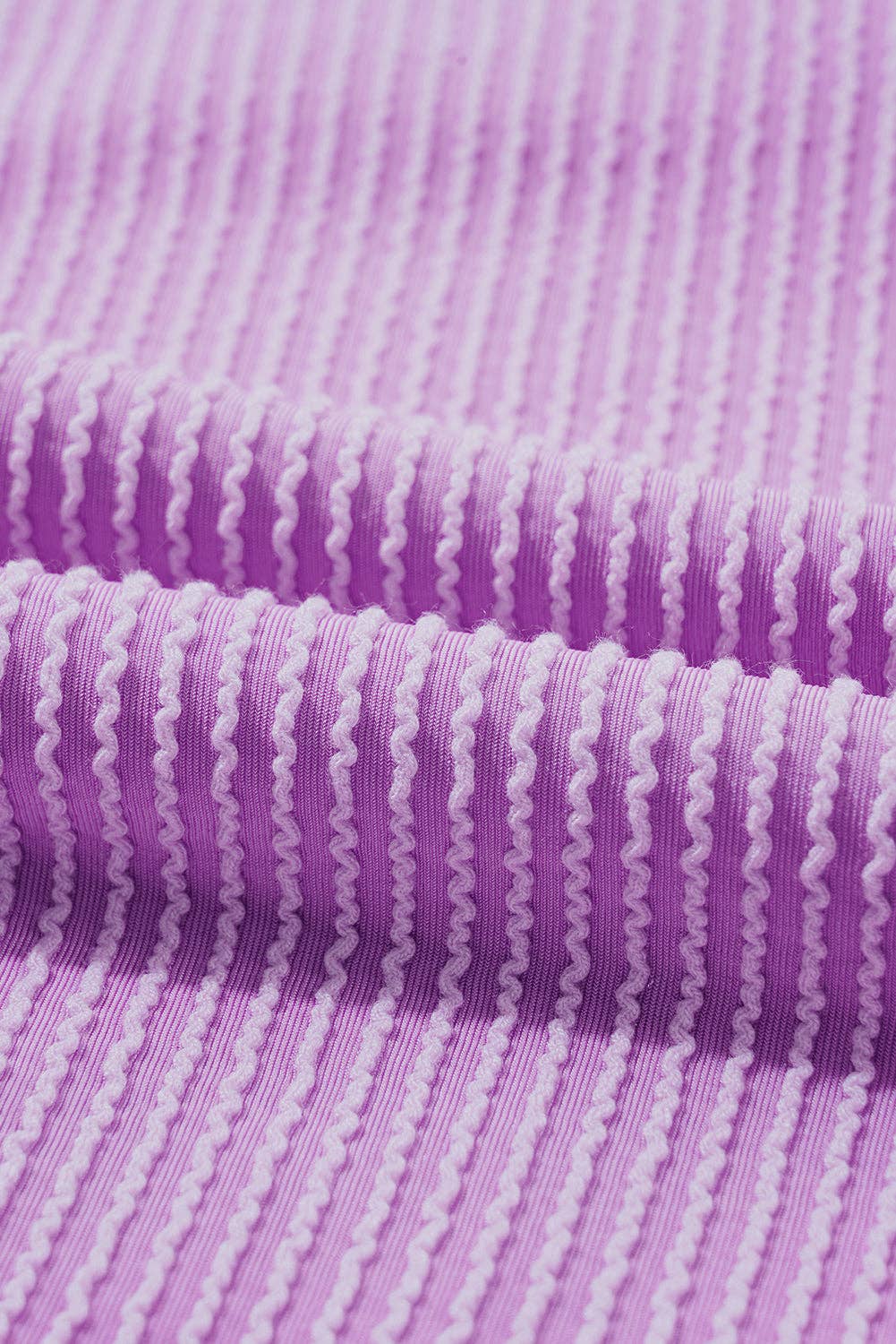 Corded Lilac V Neck Pullover