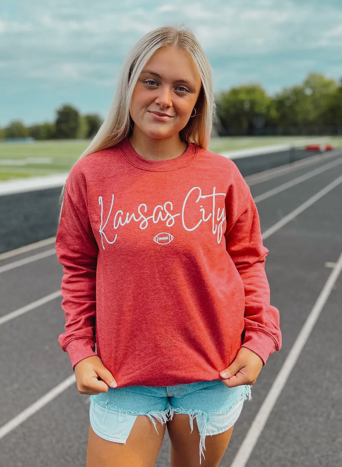 Kansas City + Football Icon Crewneck Sweatshirt