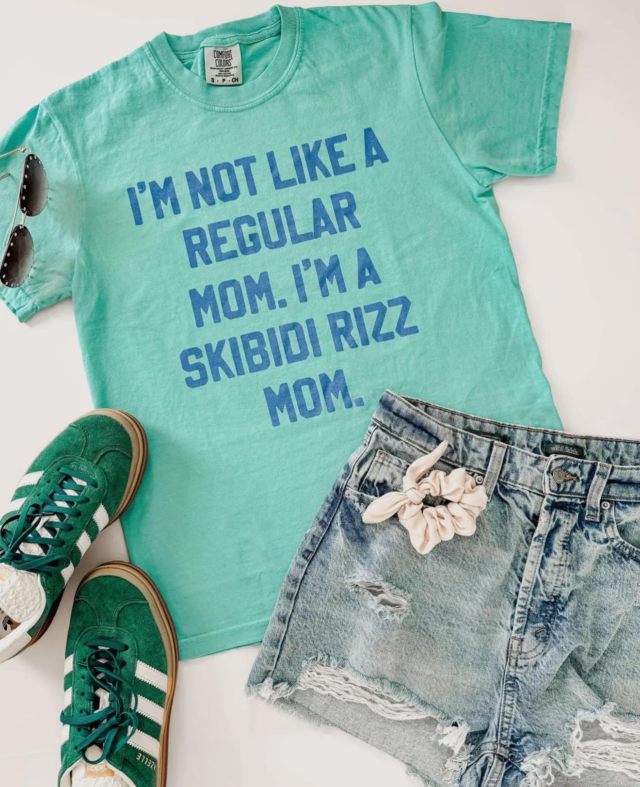 Skibidi Rizz Teacher/Mom Comfort Colors Graphic Tee