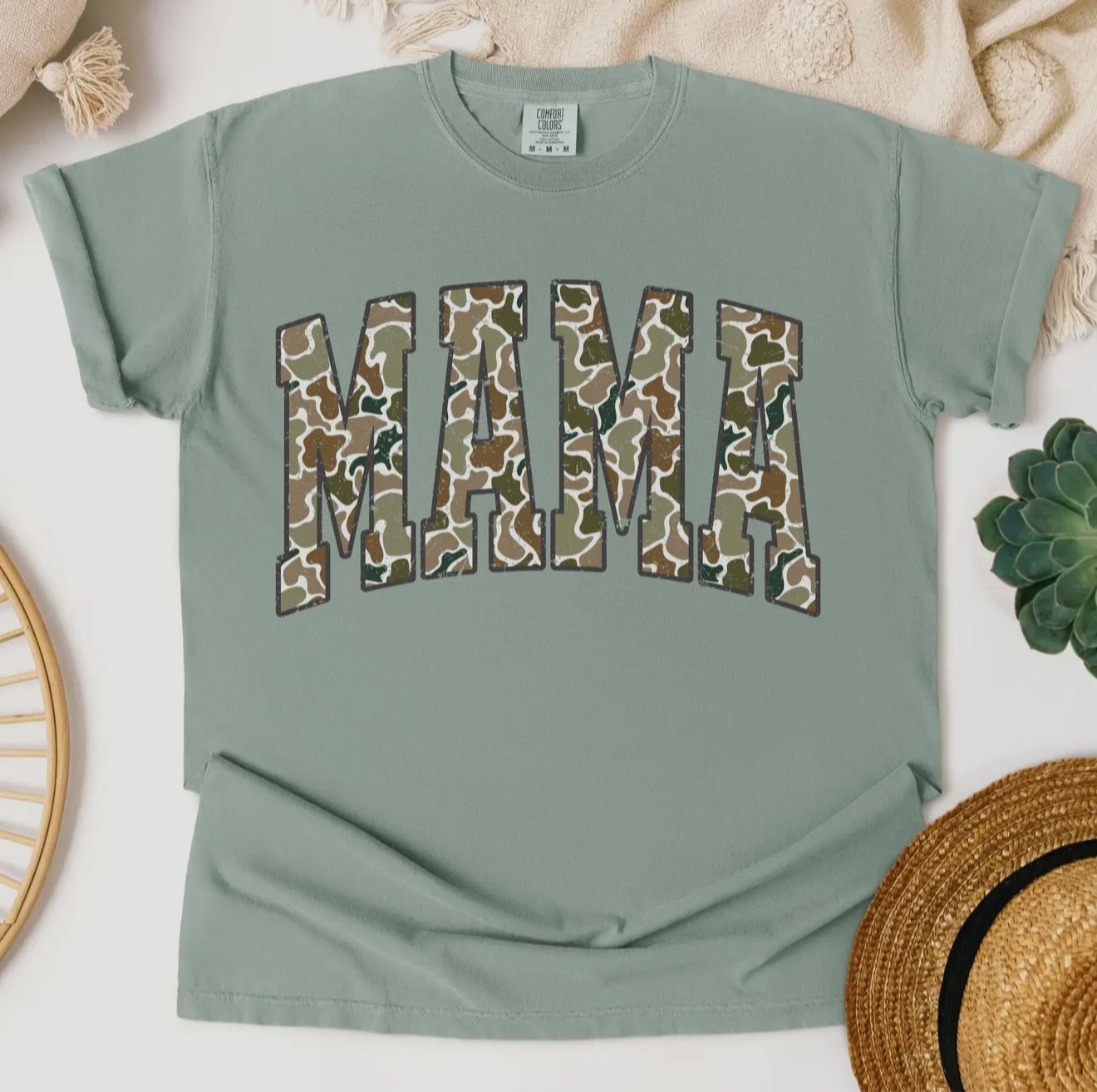 Camo Mama/Bow Mama Graphic Comfort Colors Tee
