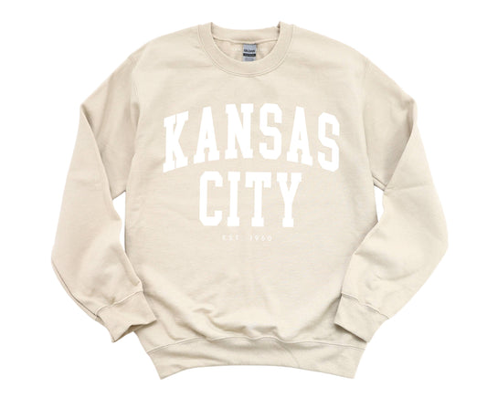 Kansas City Monochrome Beige Sweatshirt