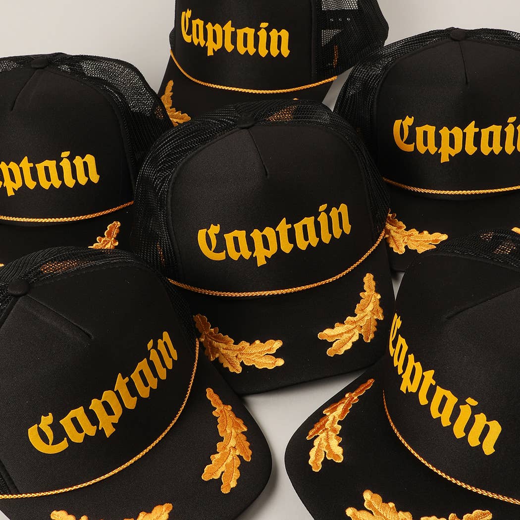 CAPTAIN Mesh Back Trucker Hat