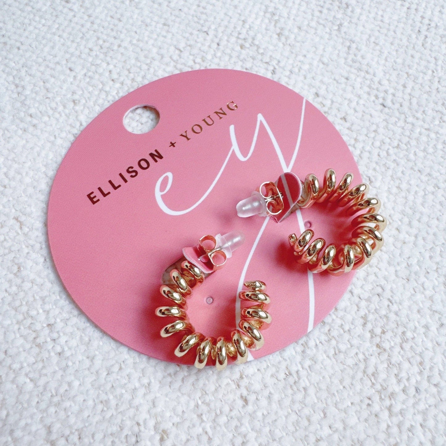 Curly Cord Hoop Earrings