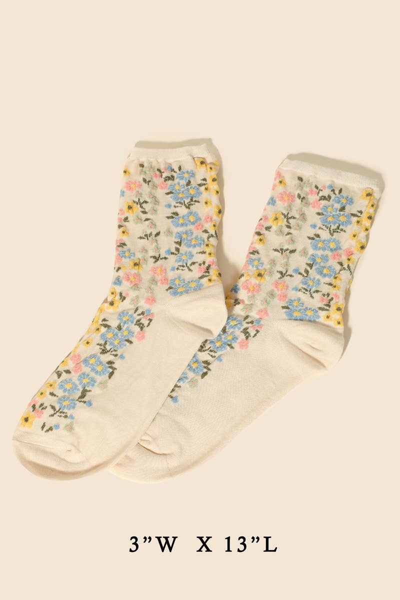 Flower Pattern Socks