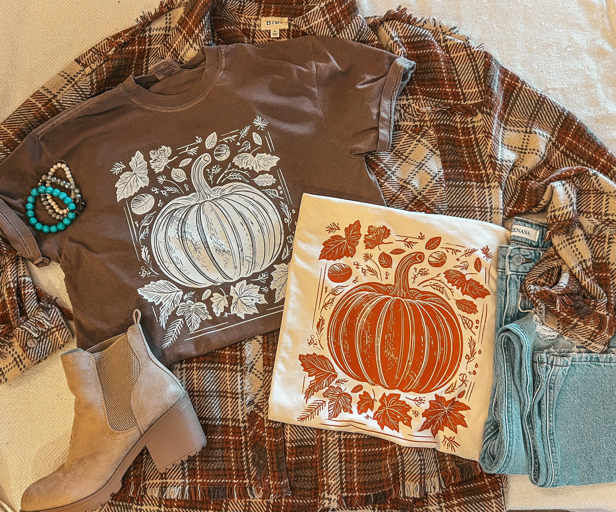Mocha Fall Pumpkin Tee