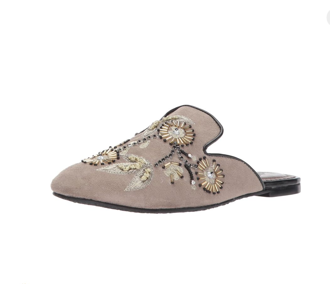 Women's Taupe Slide On Flats