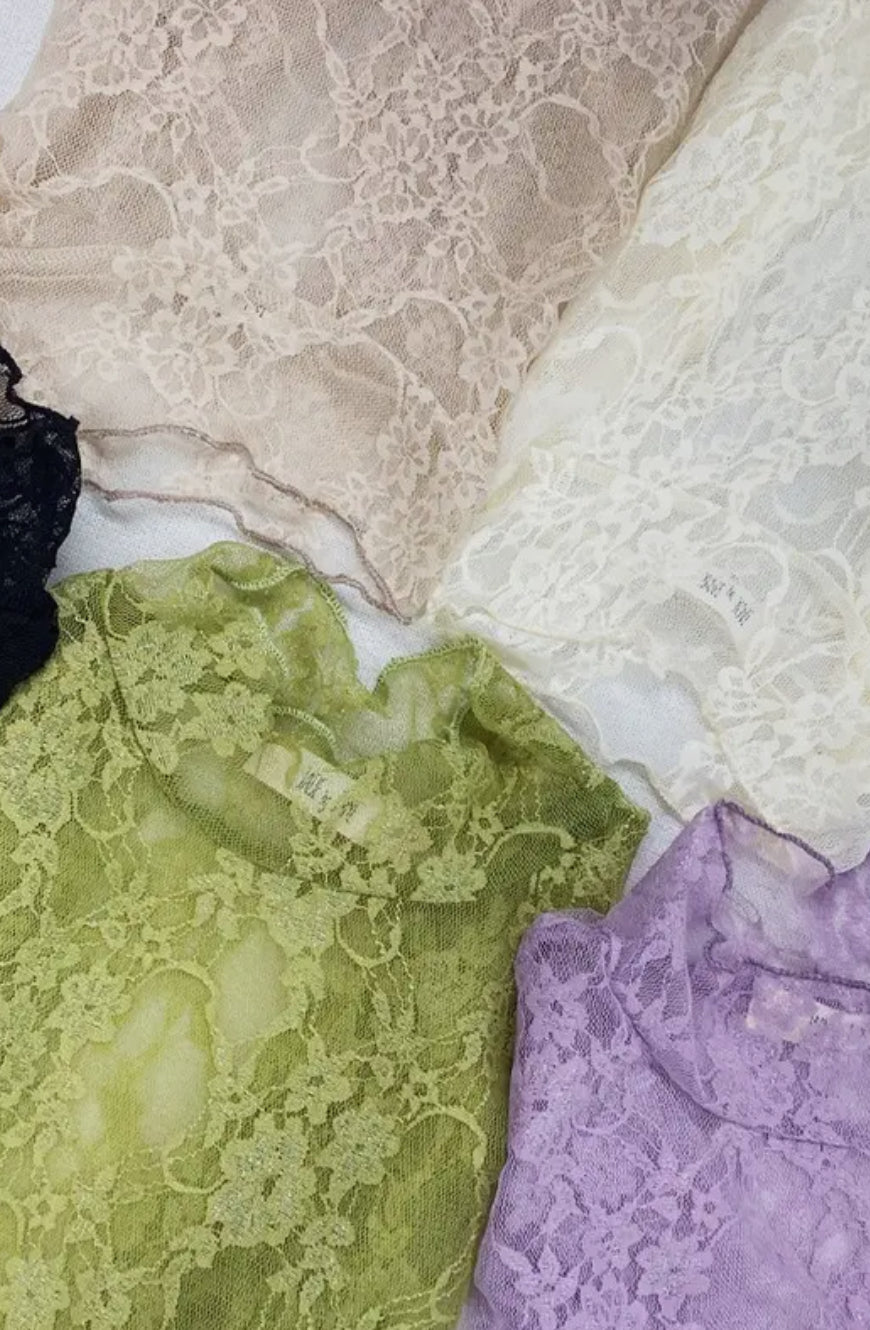 Floral Lace Mesh Top