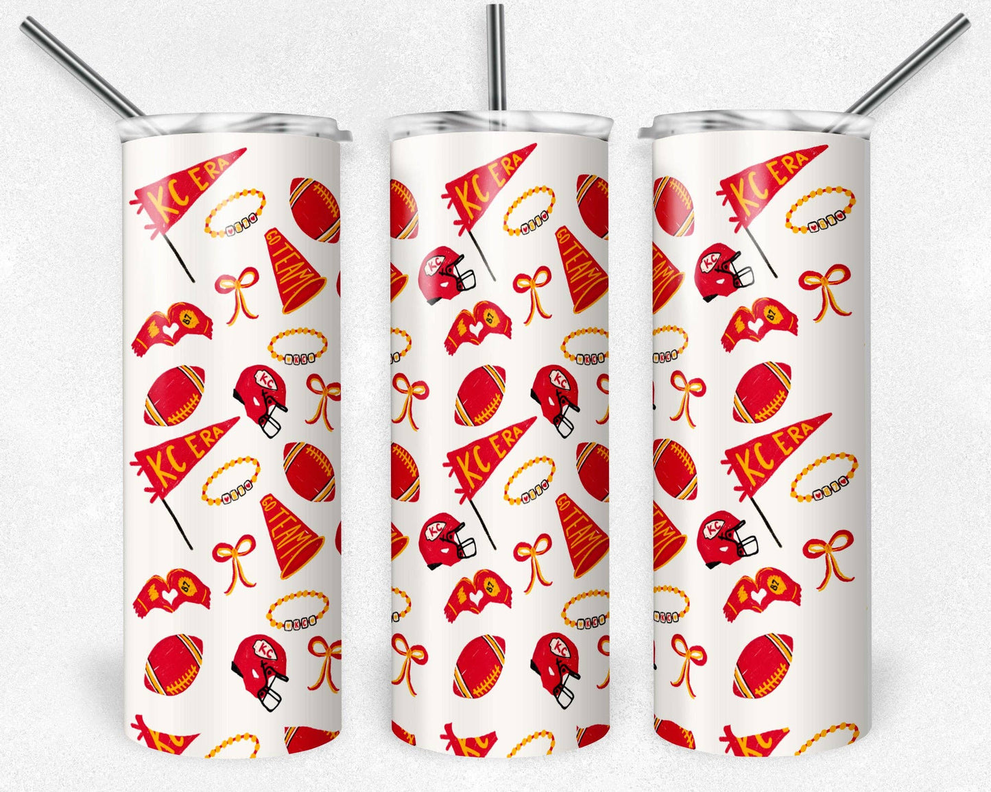 KC Era Pattern 20 oz Skinny Tumbler