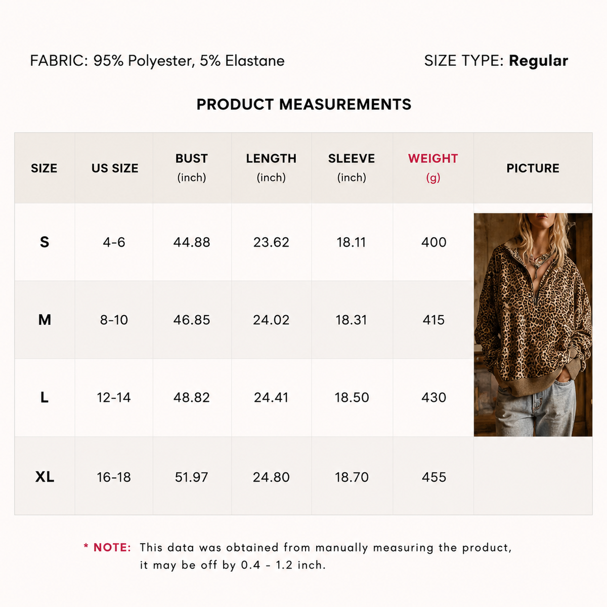 Leopard Print Half Zip Sweatshirt
