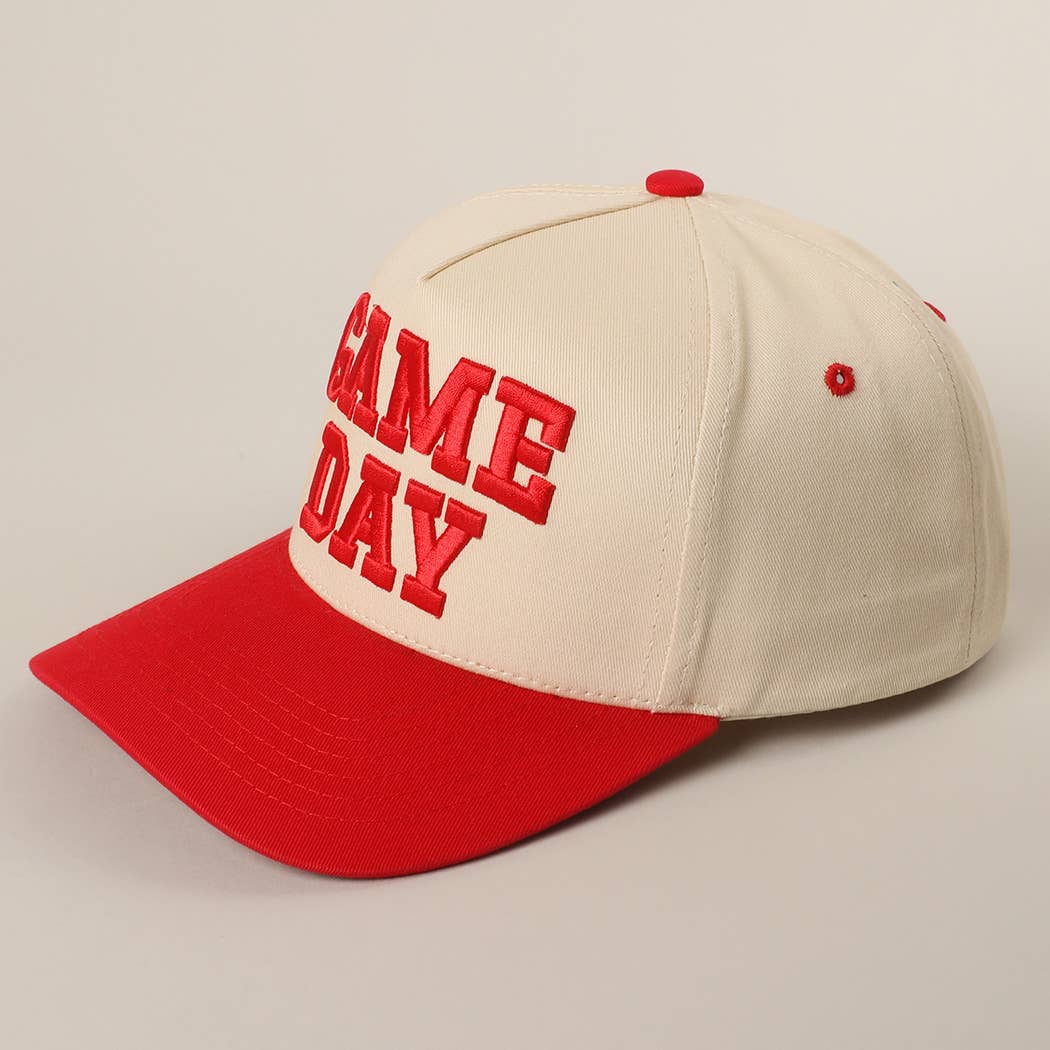 GAME DAY 3D Letter Embroidered Two-Tone Trucker Hat