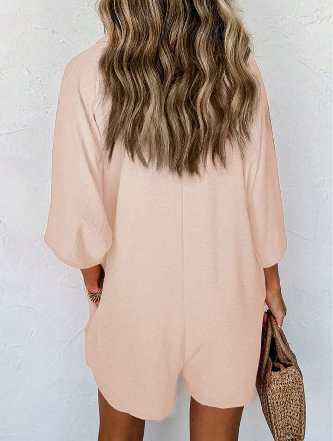 1/2 Button Down Loose Romper