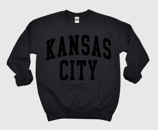 Kansas City Monochrome Black Sweatshirt