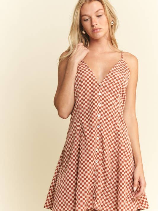 Checkered Sleeveless Dress