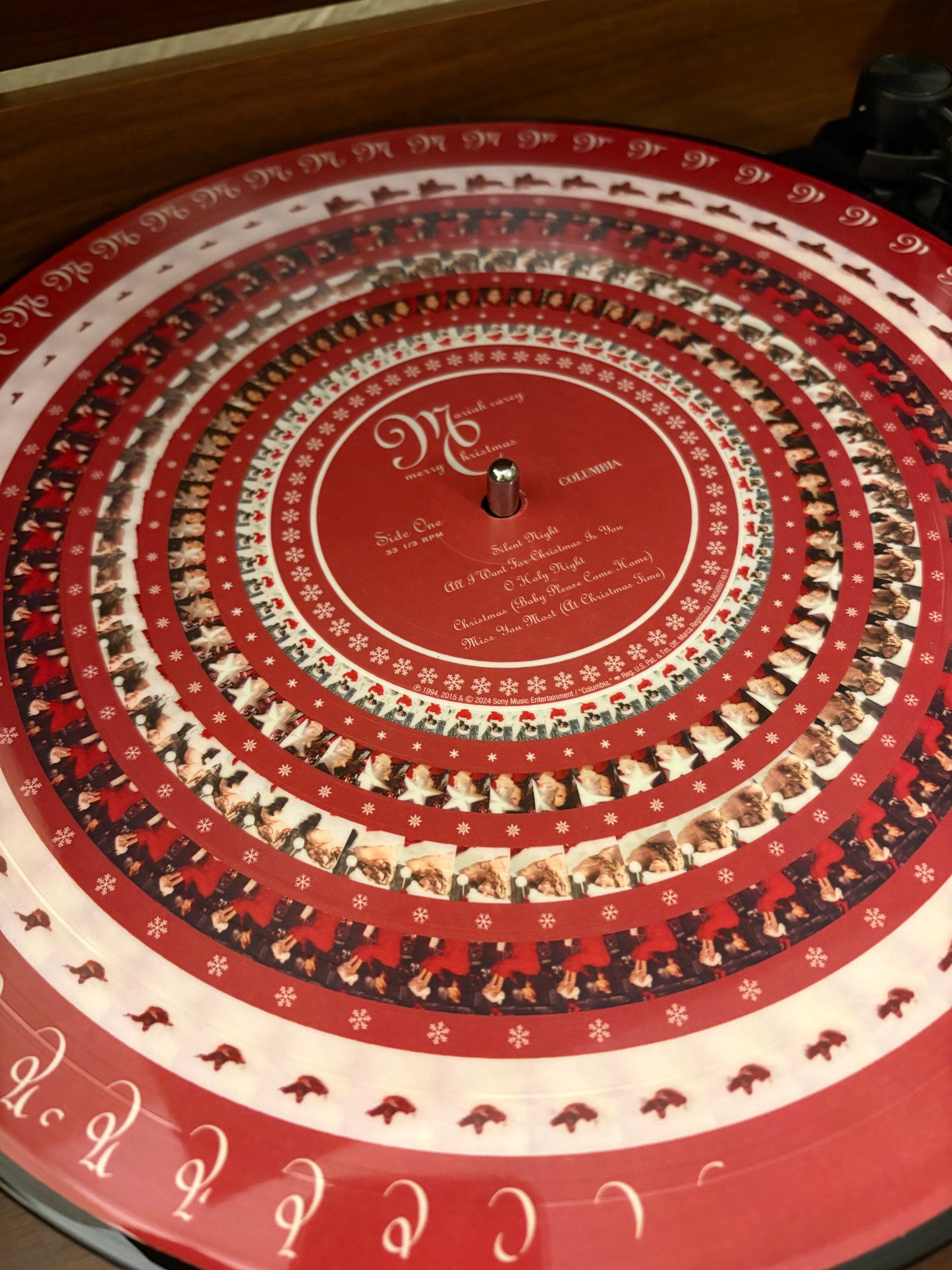 Merry Christmas 30th Anniversary - Mariah Carey Zoetrope LP Vinyl Record