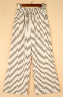 Stripe Print Drawstring Pant