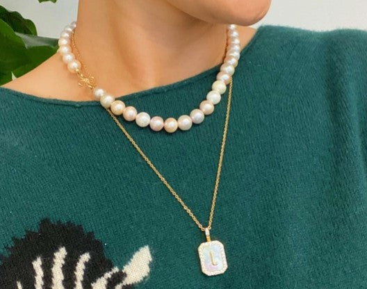 Initial Deco Locket Necklace