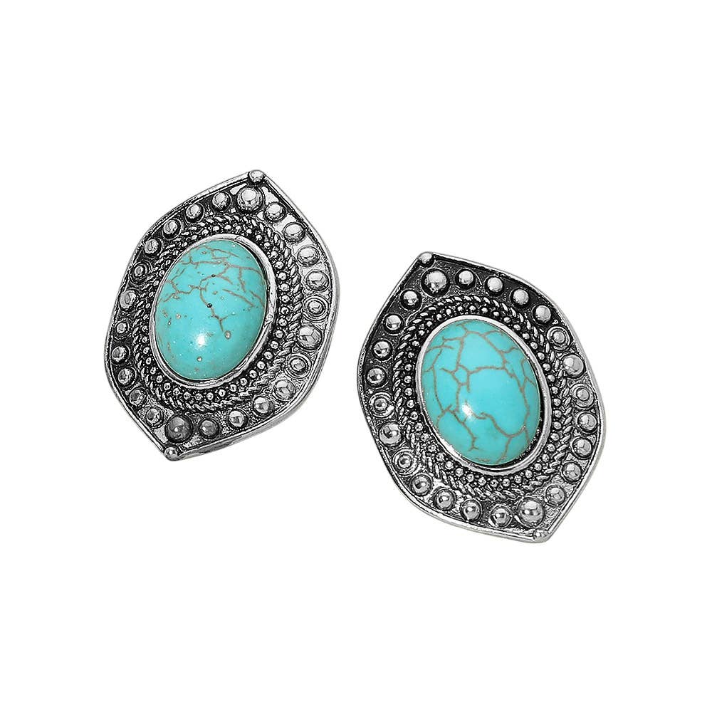 Boho Turquoise Stone Earrings