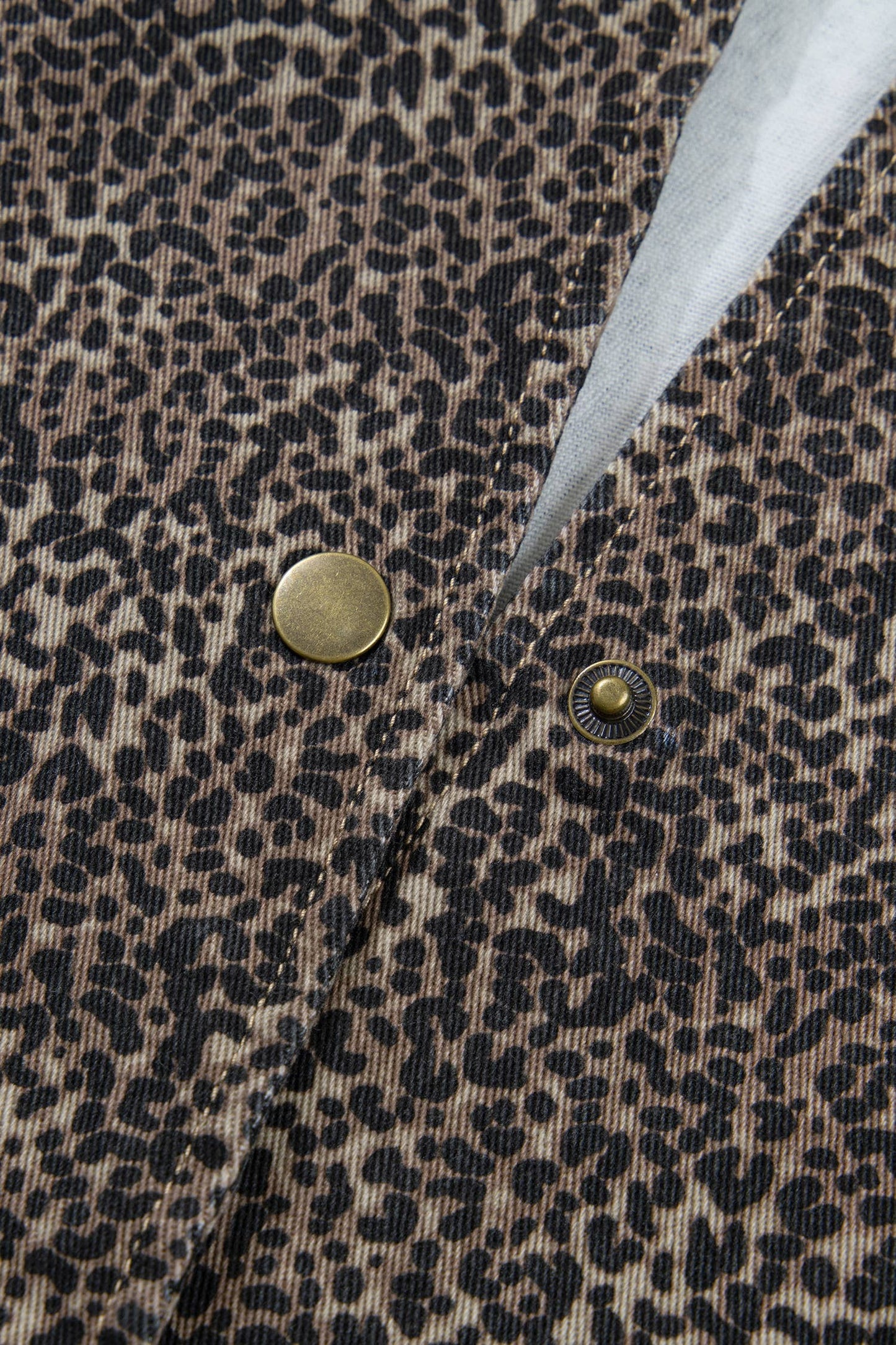 Western Leopard Print Denim Vest