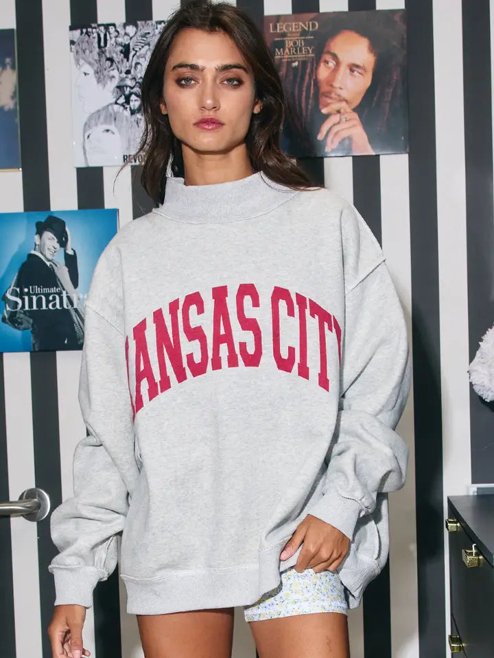 PREORDER KC Reversible Mock Neck Sweatshirt
