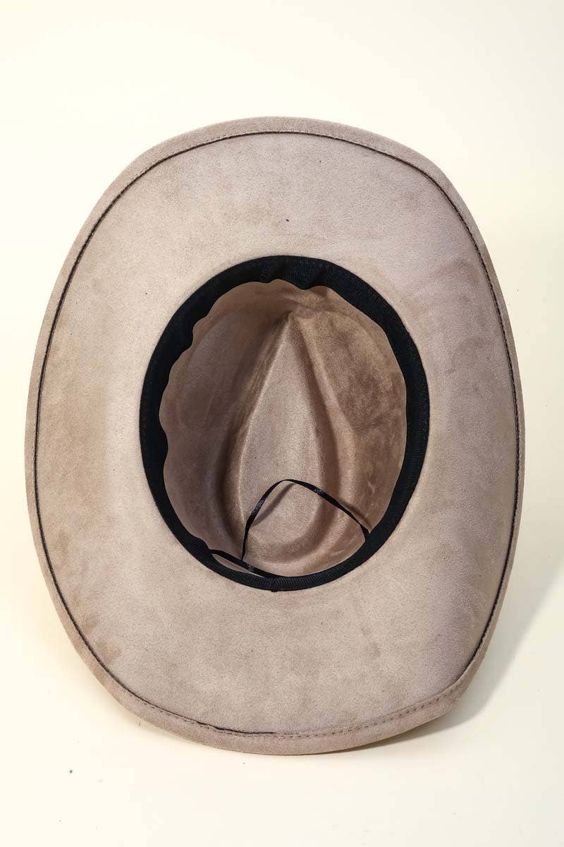 Turquoise Oval Stone Strap Cowboy Hat