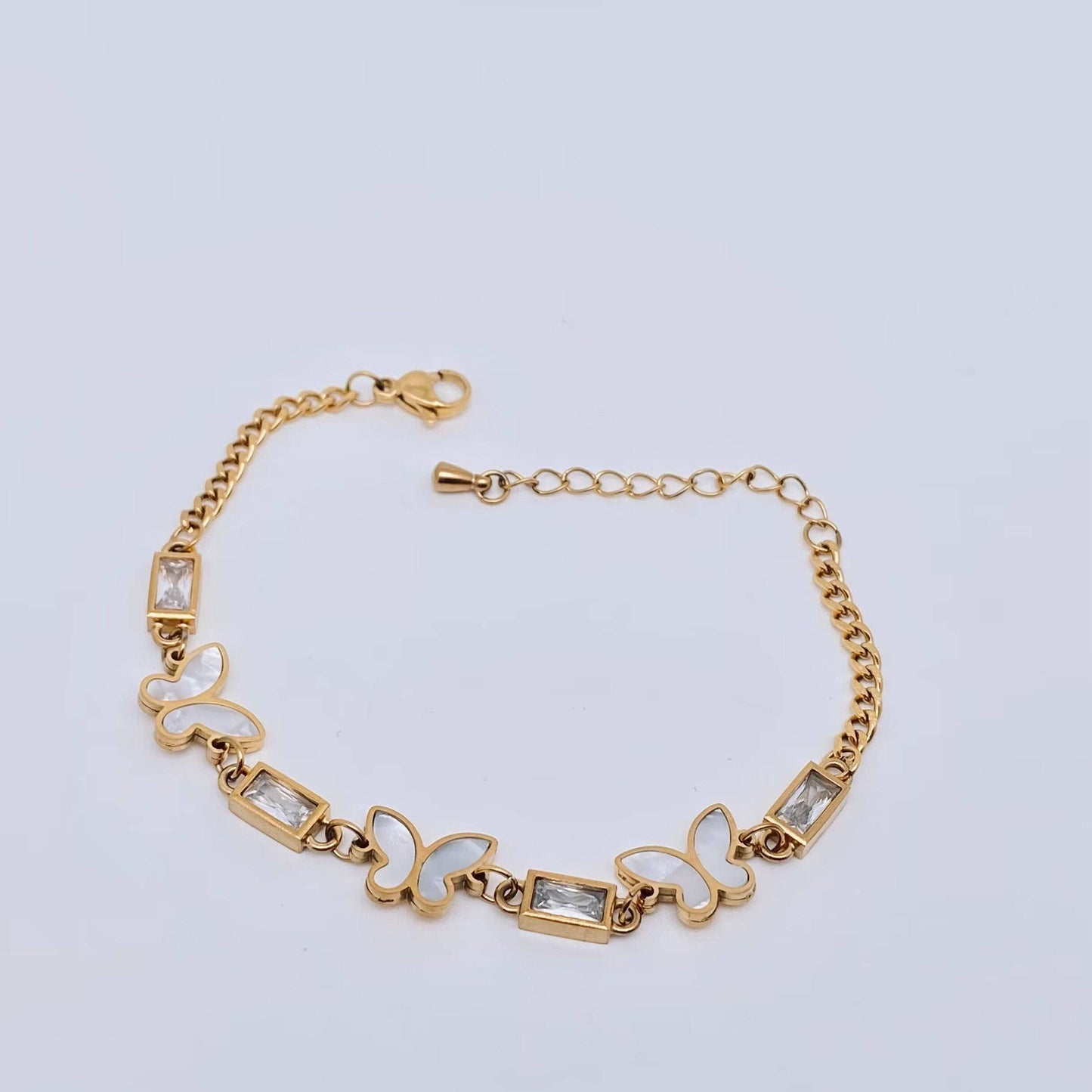 Shell Butterfly Gold Plated Bracelet