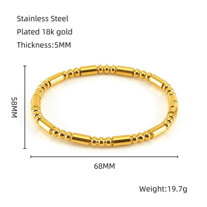 Multi-style 18K Gold-plated Stainless Steel Bangle