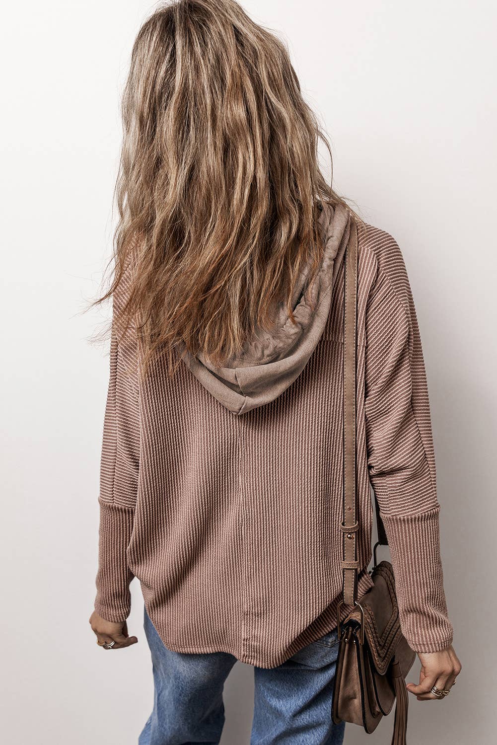 Pocket Corded Drawstring Hoodie