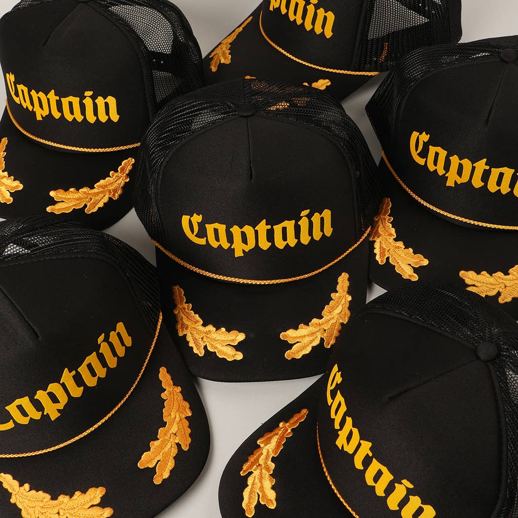 CAPTAIN Mesh Back Trucker Hat