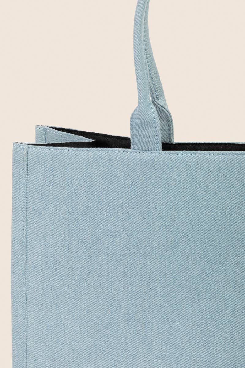 Denim Handled Tote Bag
