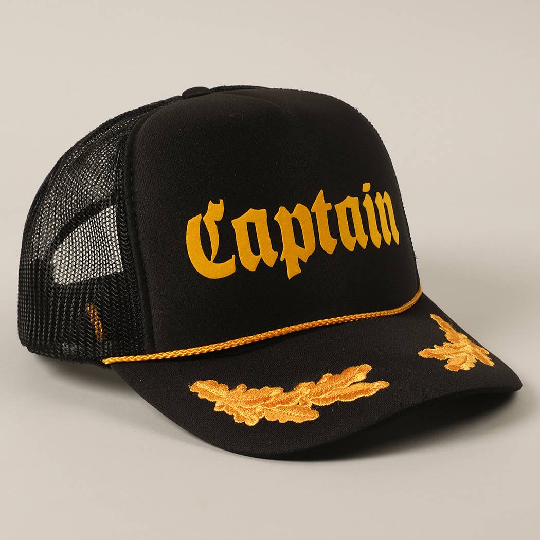 CAPTAIN Mesh Back Trucker Hat