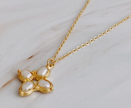 Pearl Cross Necklace