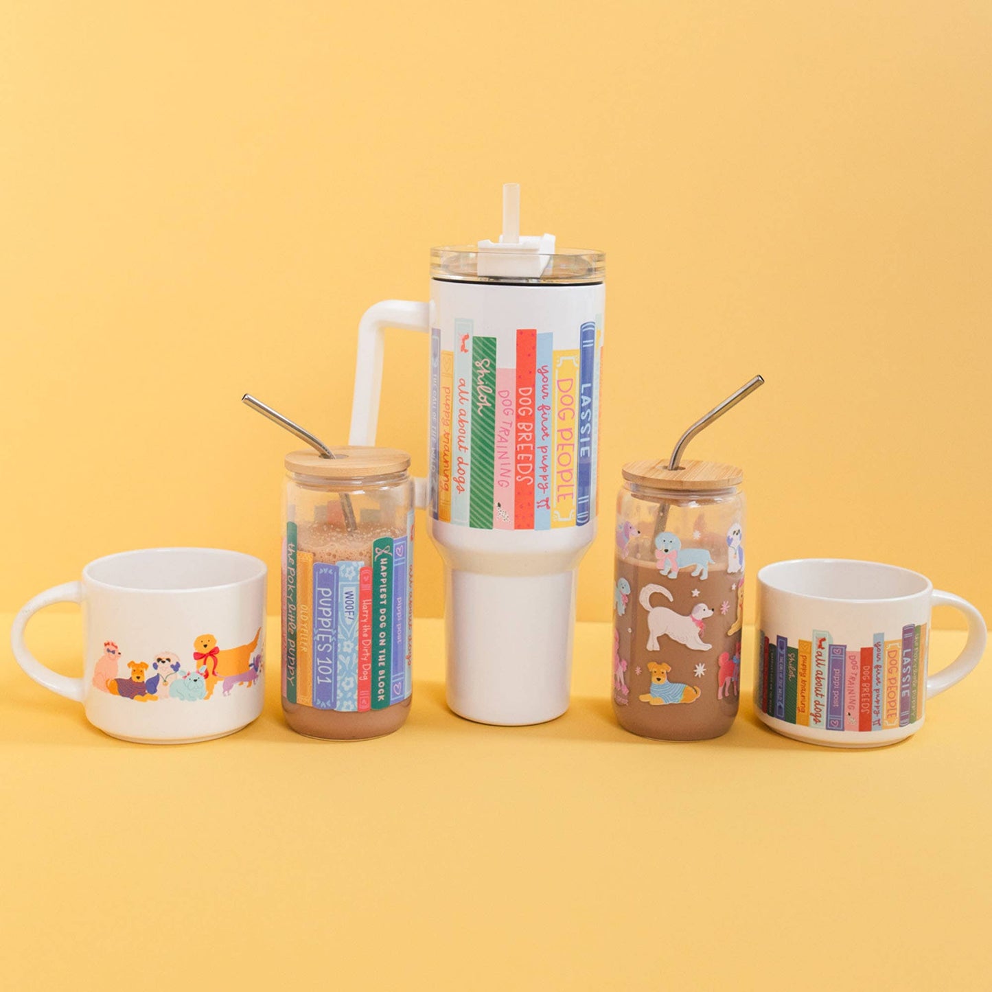 Dog Books Large Ceramic Mug