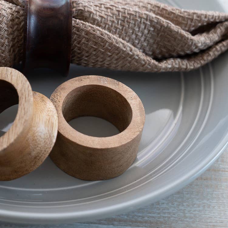 Mango Wood Round Napkin Ring