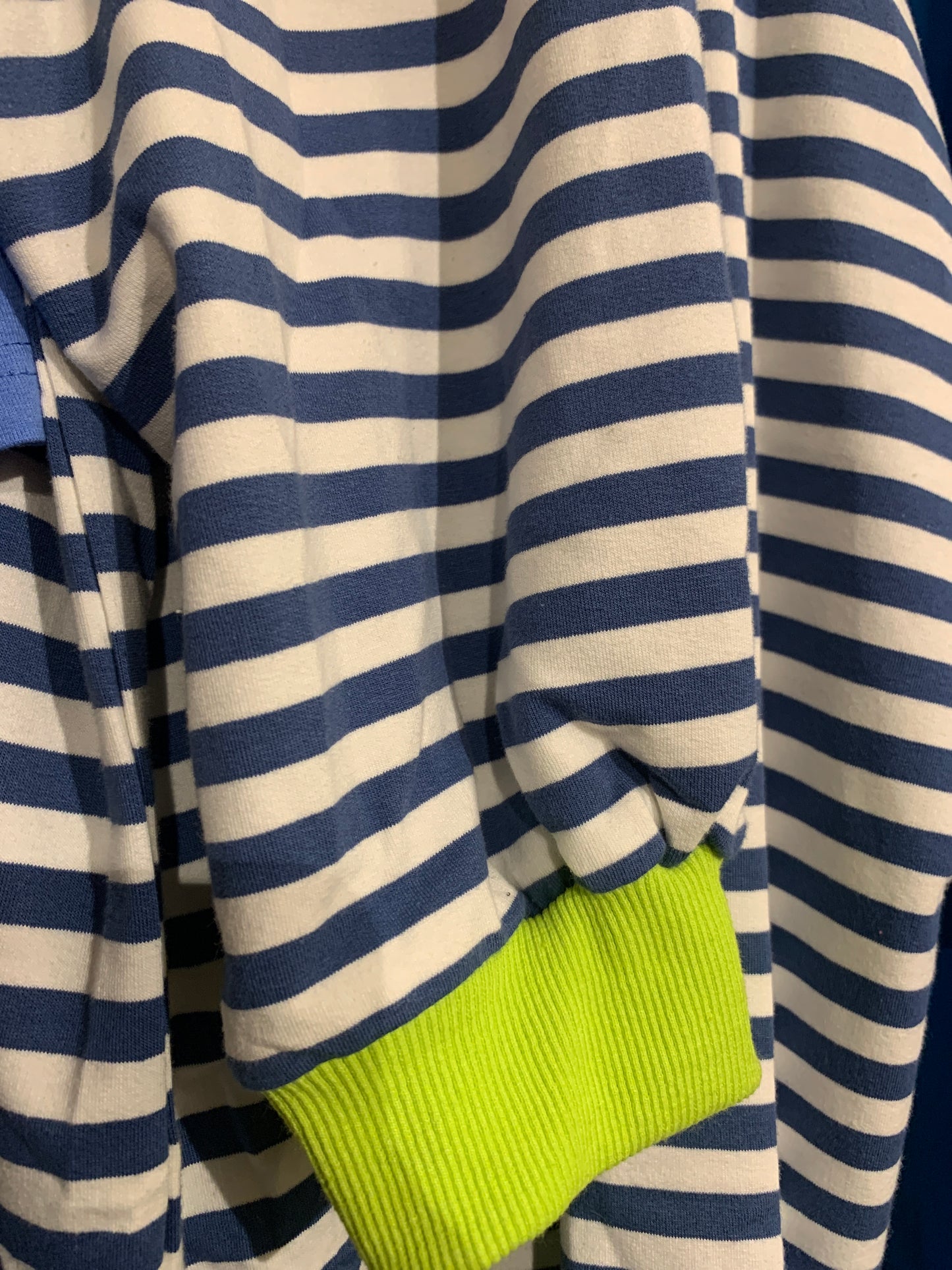 Contrast Stripe Oversized Pullover