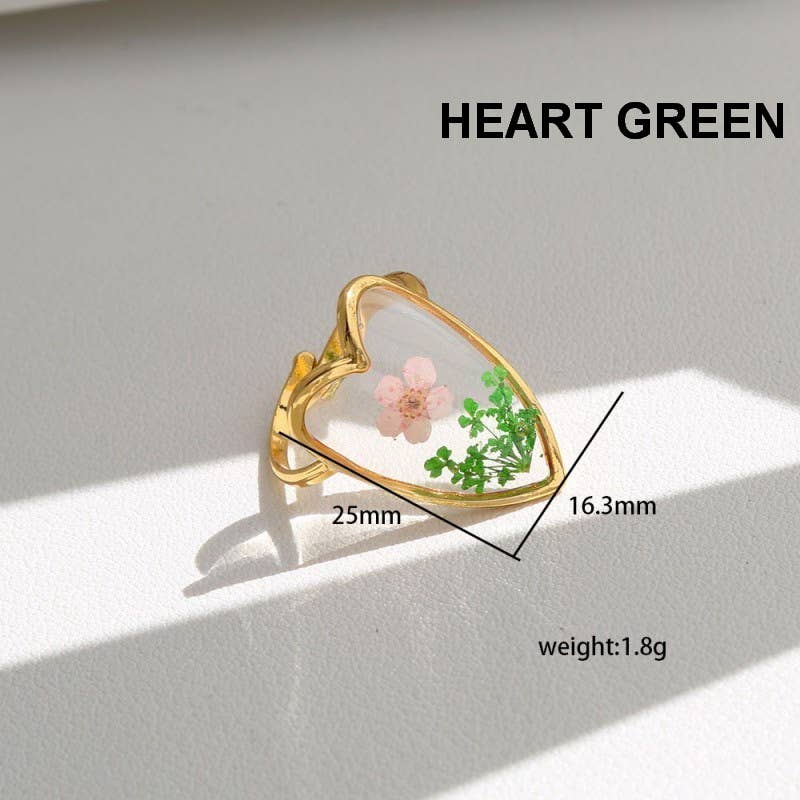 18K STAINLESS STEEL FLORAL RINGS