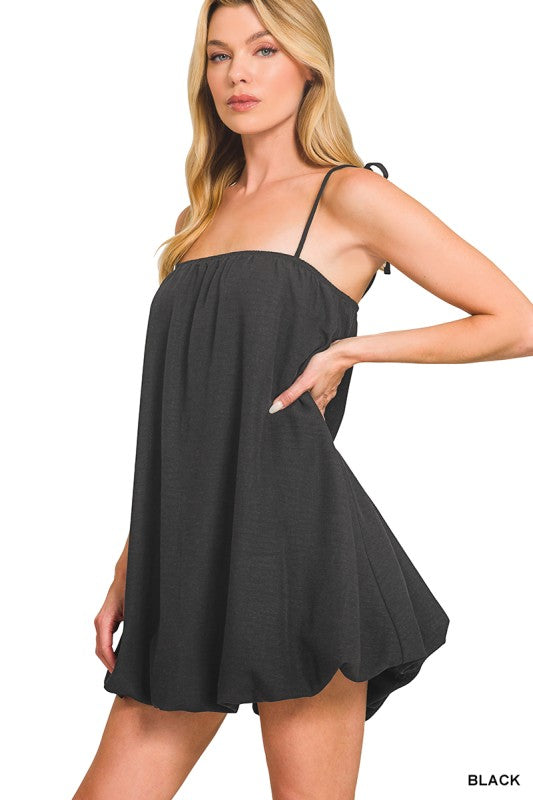 Woven Airflow Mini Bubble Dress