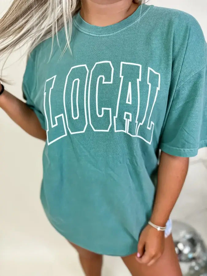 Local Puff Light Green Graphic Tee