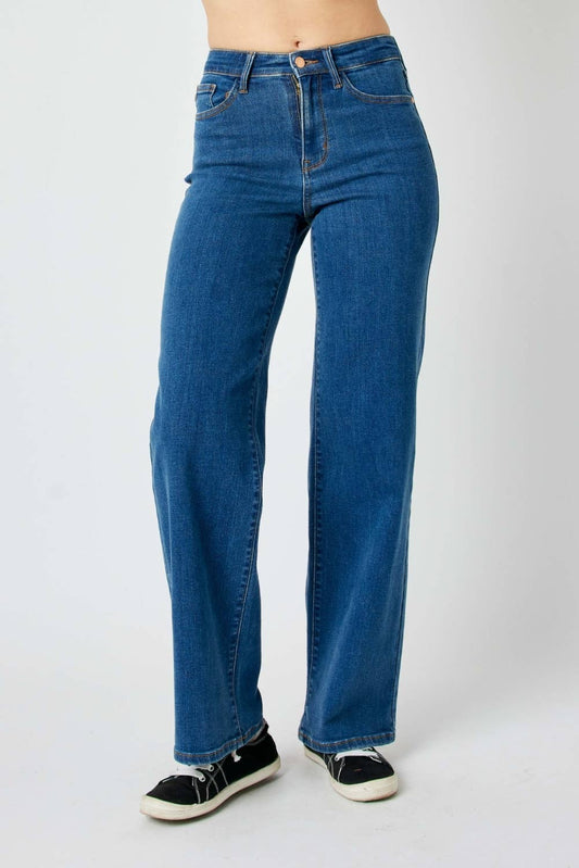 PLUS - Judy Blue High Waist Vintage Wide Leg Denim
