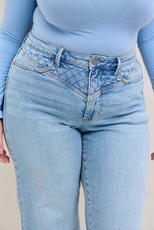 PLUS - Judy Blue High Rise Retro Wide Leg Denim