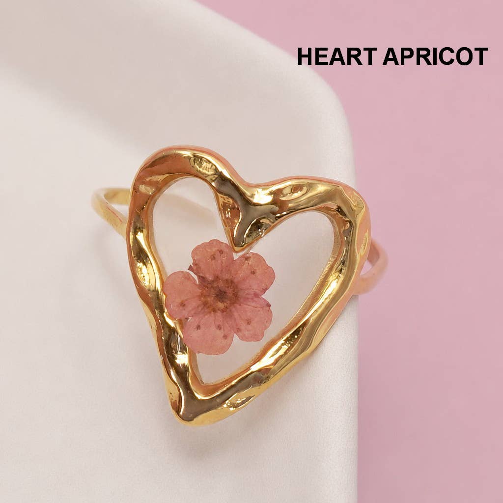 18K STAINLESS STEEL FLORAL RINGS